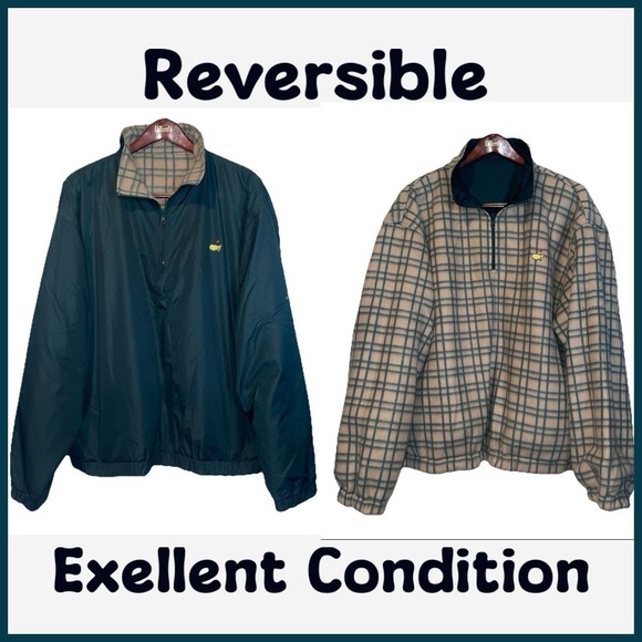 Masters Collection Jacket Men XXL Pullover Quarter Zip Reversible Fleece - Picture 1 of 6